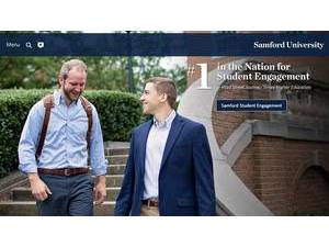 Samford University's official website homepage screenshot