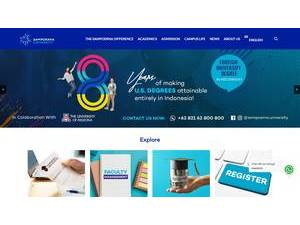 Sampoerna University's official website homepage screenshot