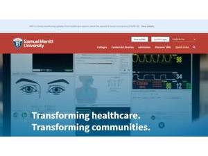 Samuel Merritt University's official website homepage screenshot