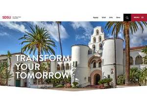 San Diego State University's official website homepage screenshot