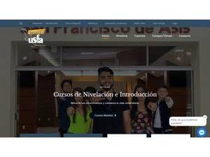 San Francisco de Asís University's official website homepage screenshot