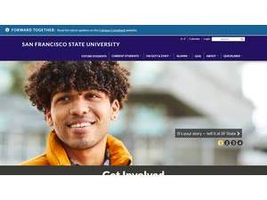 San Francisco State University's official website homepage screenshot