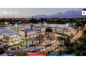 San Pablo Catholic University's official website homepage screenshot