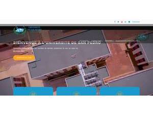 San Pedro University's official website homepage screenshot