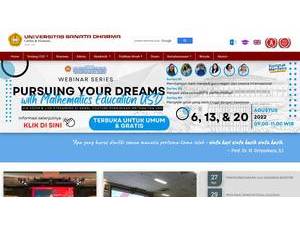 Sanata Dharma University's official website homepage screenshot