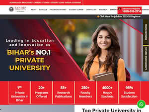 Sandip University, Sijoul's official website homepage screenshot