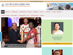 Sanjay Gandhi Post Graduate Institute of Medical Sciences's official website homepage screenshot