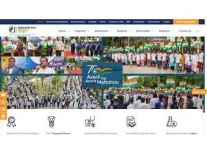 Sankalchand Patel University's official website homepage screenshot