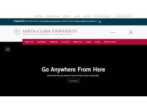 Santa Clara University's official website homepage screenshot