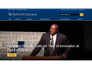 Santa Fe College's official website homepage screenshot