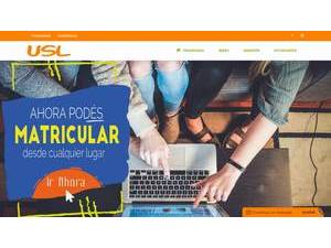 Santa Lucía University's official website homepage screenshot