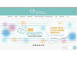 Santa Maria Health School's official website homepage screenshot
