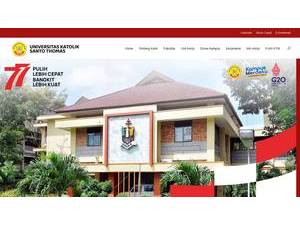 Santo Thomas Catholic University's official website homepage screenshot