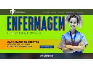 São Francisco das Misericórdias Higher School of Nursing's official website homepage screenshot
