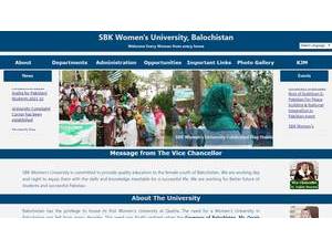 Sardar Bahadur Khan Women's University's official website homepage screenshot