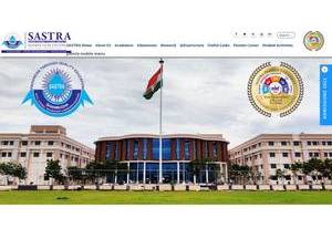 SASTRA University's official website homepage screenshot