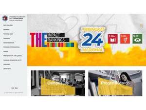 Satya Wacana Christian University's official website homepage screenshot