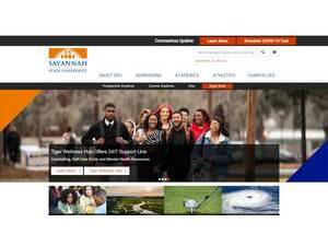 Savannah State University's official website homepage screenshot
