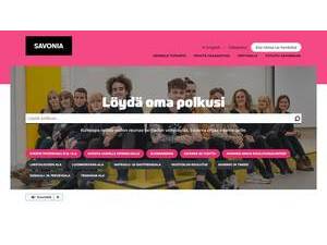 Savonia University of Applied Sciences's official website homepage screenshot