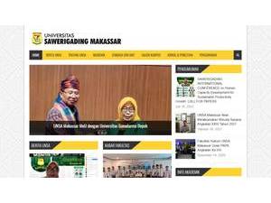 Sawerigading University of Makassar's official website homepage screenshot