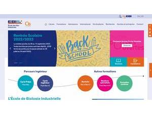 School of Industrial Biology's official website homepage screenshot