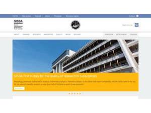 Scuola Internazionale Superiore di Studi Avanzati's official website homepage screenshot