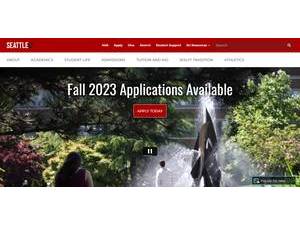 Seattle University's official website homepage screenshot