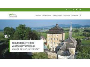 Seeburg Castle Private University's official website homepage screenshot