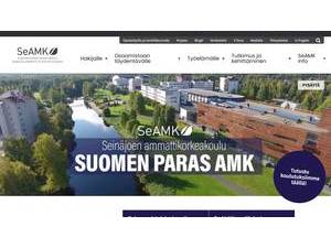 Seinäjoen ammattikorkeakoulu's official website homepage screenshot