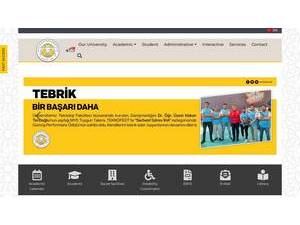 Selçuk University's official website homepage screenshot