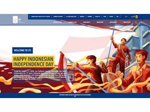 Sepuluh Nopember Institute of Technology's official website homepage screenshot