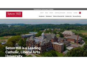 Seton Hill University's official website homepage screenshot