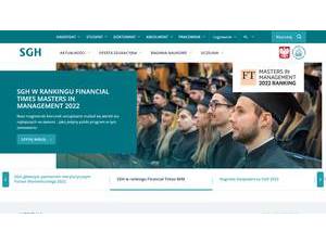 SGH Warsaw School of Economics's official website homepage screenshot