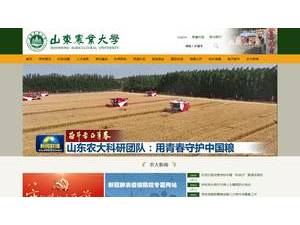 Shandong Agricultural University's official website homepage screenshot