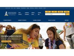 Shepherd University's official website homepage screenshot