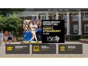 Shorter University's official website homepage screenshot