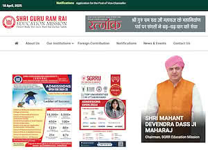 Shri Guru Ram Rai Education Mission's official website homepage screenshot