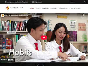 Siena College of Taytay's official website homepage screenshot