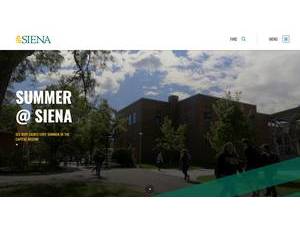 Siena College's official website homepage screenshot
