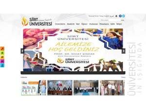 Siirt Üniversitesi's official website homepage screenshot