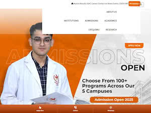 Sikkim Manipal University's official website homepage screenshot