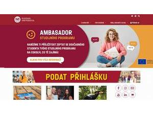 Silesian University in Opava's official website homepage screenshot