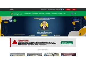 Siliwangi University's official website homepage screenshot