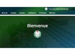 Simon Kimbangu University's official website homepage screenshot