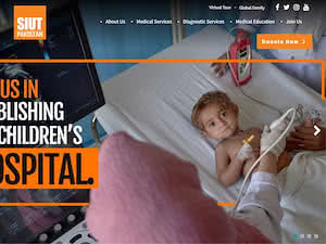 Sindh Institute of Medical Sciences's official website homepage screenshot