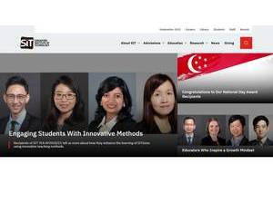 Singapore Institute of Technology's official website homepage screenshot