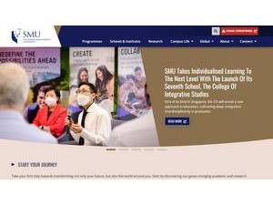 Singapore Management University's official website homepage screenshot