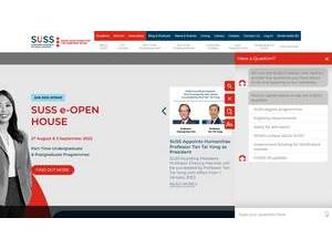 Singapore University of Social Sciences's official website homepage screenshot
