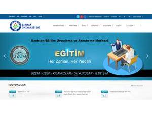 Şırnak Üniversitesi's official website homepage screenshot