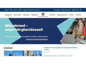 Sisekaitseakadeemia's official website homepage screenshot